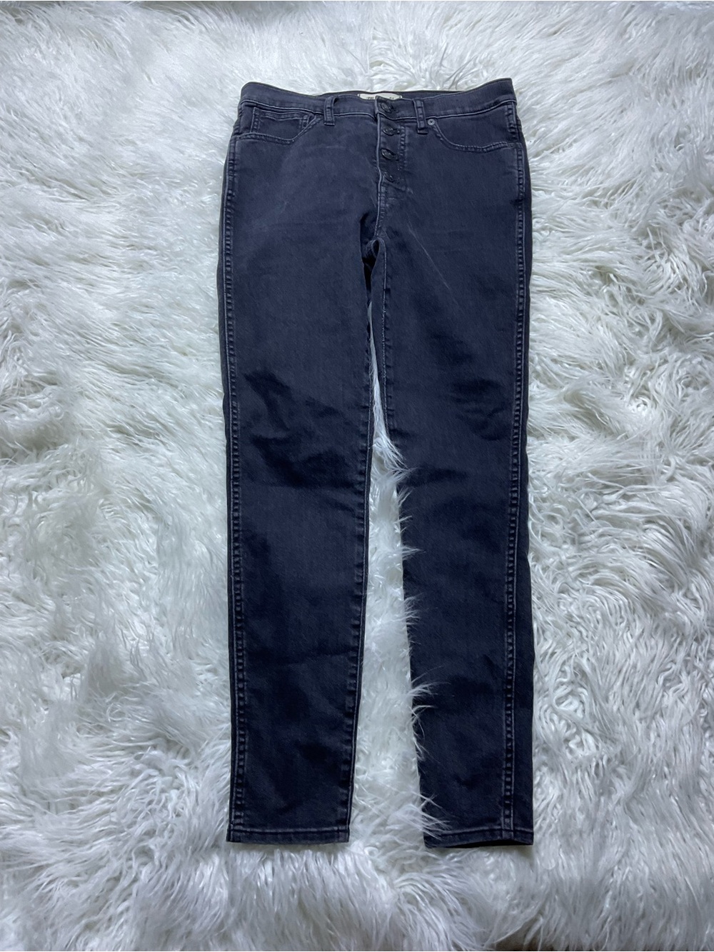 Madewell 10" High-Rise Skinny Jeans in Robert Wash: Button-Front Edition